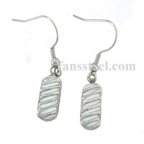 enamel twill line earring FSE14PR4 - Click Image to Close